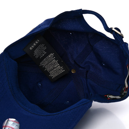 Gucci X MLB Cotton NY Yankees Baseball Hat 57-61 Blue 4 of 9
