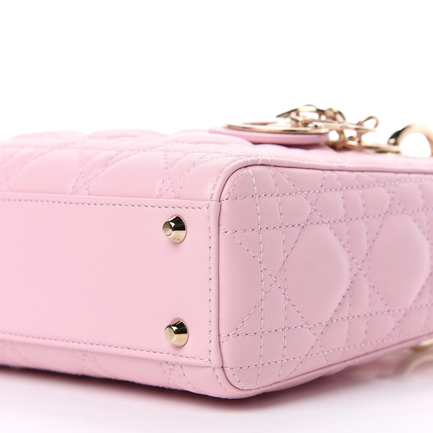 Christian Dior Lambskin Cannage Mini Lady Dior Rose Clair 7 of 11