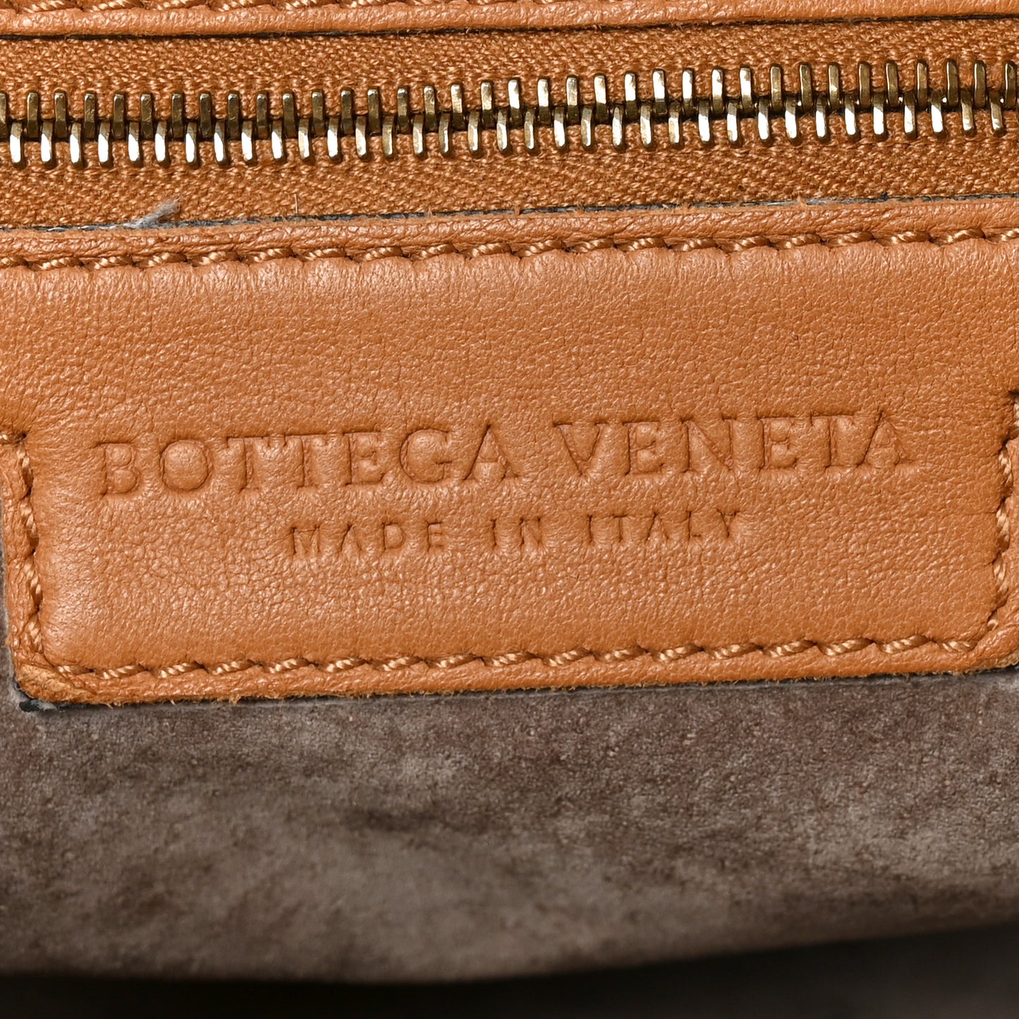 Nappa Intrecciato Large Veneta Hobo Caramel
