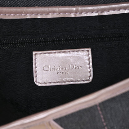 Christian Dior Patent Denim Jeans Saddle Saddle Bag Grey Pink 6 of 13