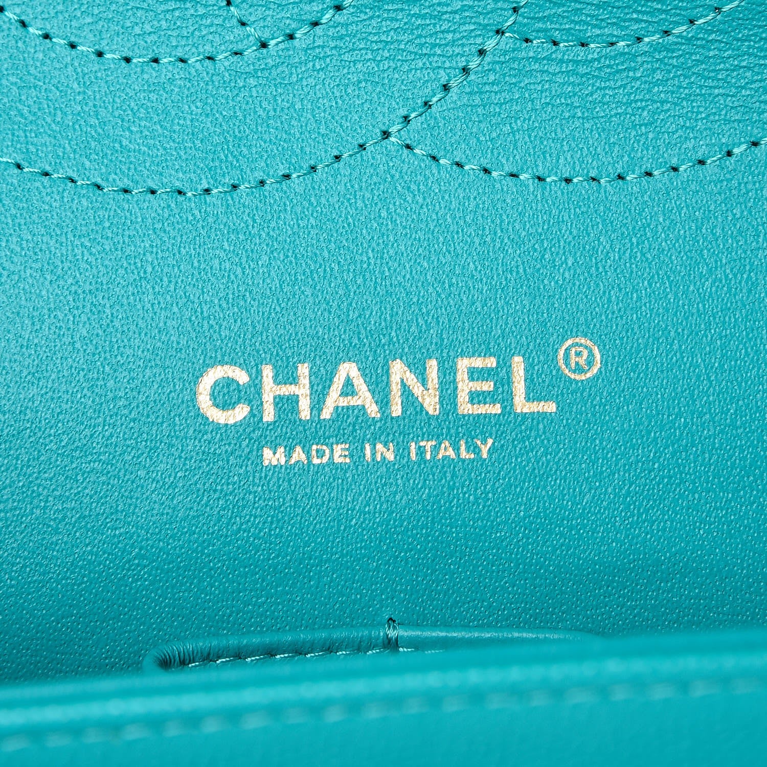 Chanel Caviar Quilted Jumbo Double Flap Turquoise 7 of 9