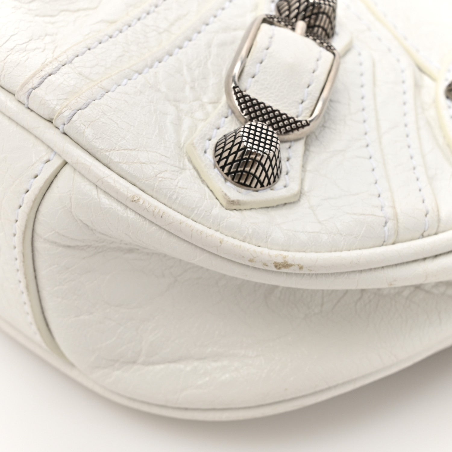 Balenciaga Agneau Arena Le Cagole Shoulder Bag XS Optic White 12 of 13