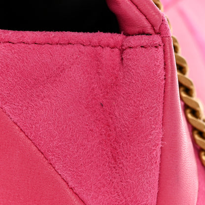 Saint Laurent Lambskin Suede Patchwork Monogram Medium Jamie Fuchsia 16 of 20