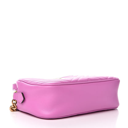 Gucci Calfskin Matelasse Small GG Marmont Chain Shoulder Bag Candy Mousse 4 of 11