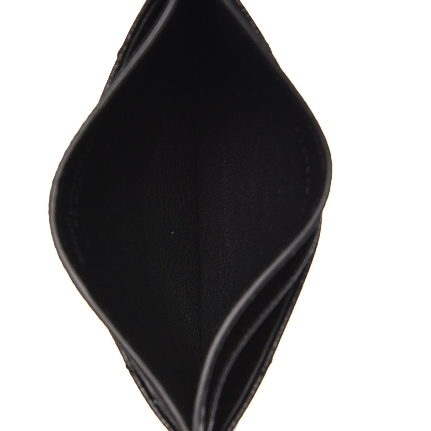 Grain De Poudre Matelasse Chevron Monogram Credit Card Case Black