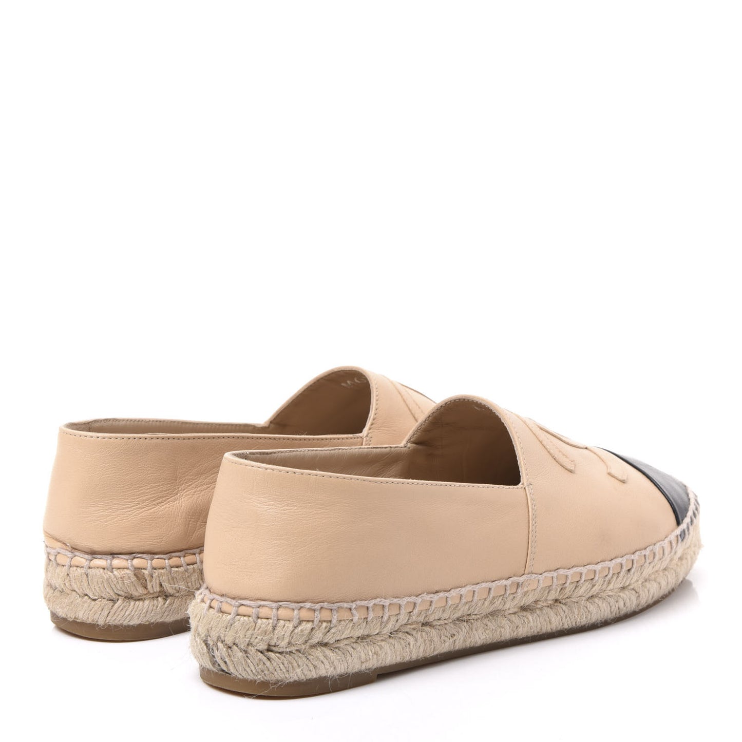 Lambskin CC Espadrilles 38 Beige Black