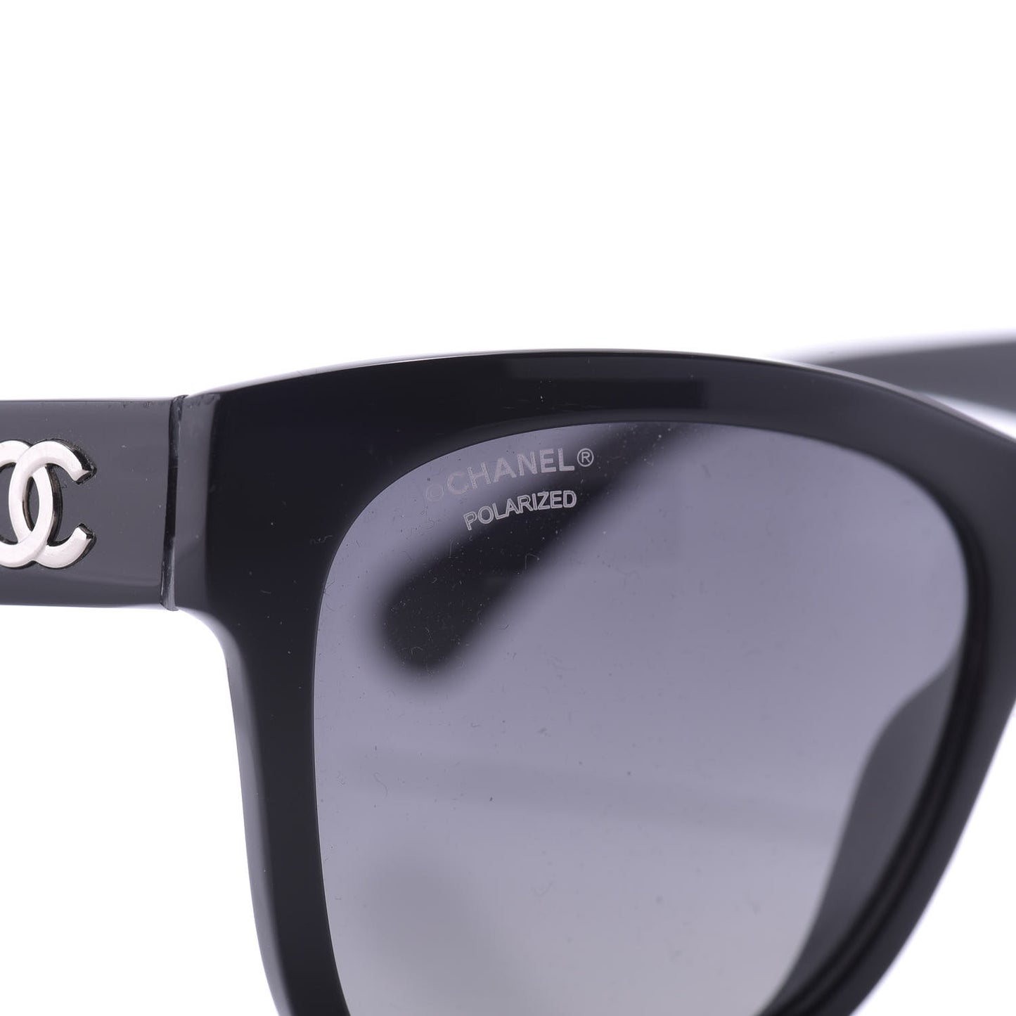 Acetate Polarized Square CC Sunglasses 5380 Black