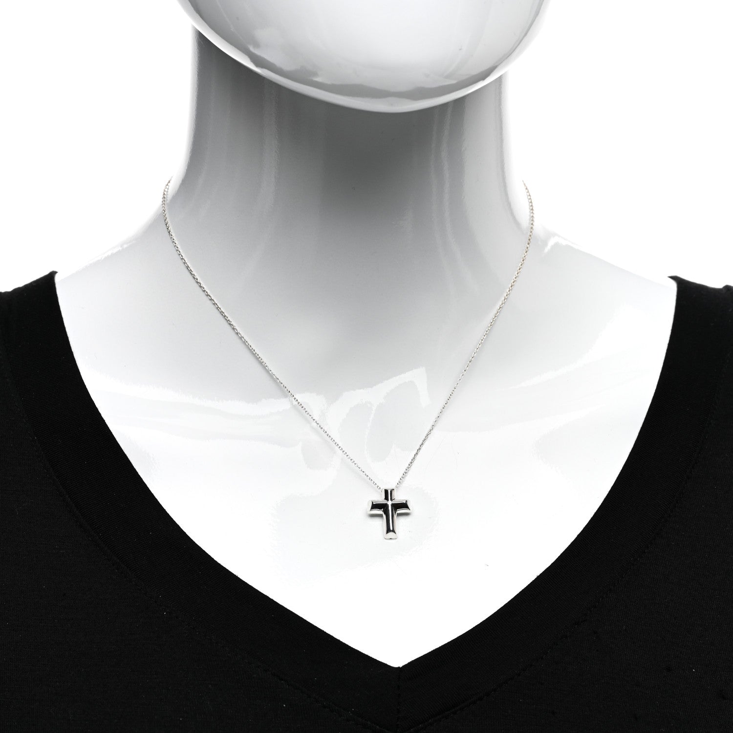 Tiffany Sterling Silver Paloma Picasso Tenderness Cross Pendant Necklace 2 of 4