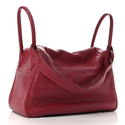Hermes Taurillon Clemence Lindy 34 Rouge Vif 2 of 8