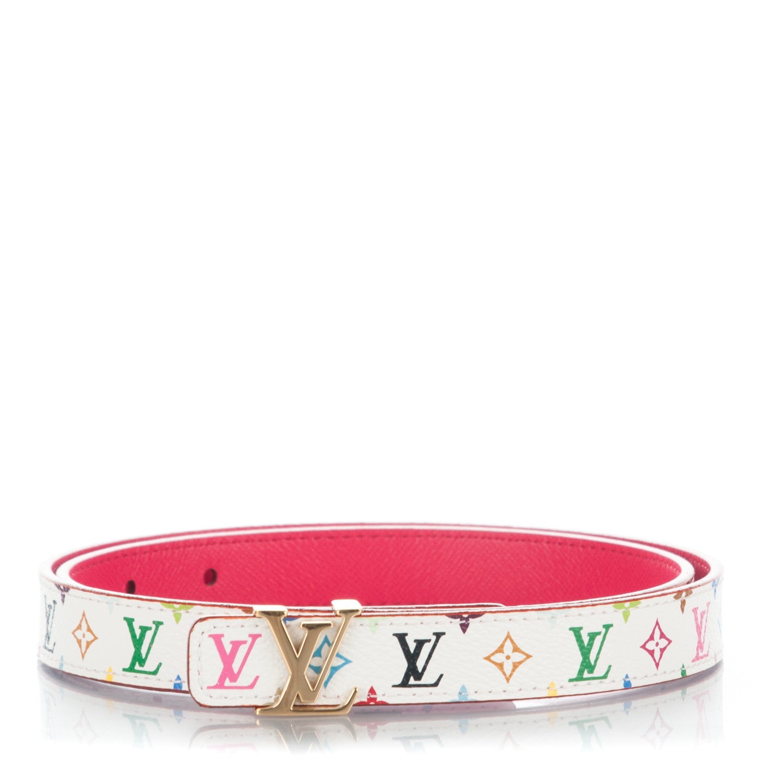 Louis Vuitton Monogram Multicolor LV Initiales Belt 80 32 White 1 of 5