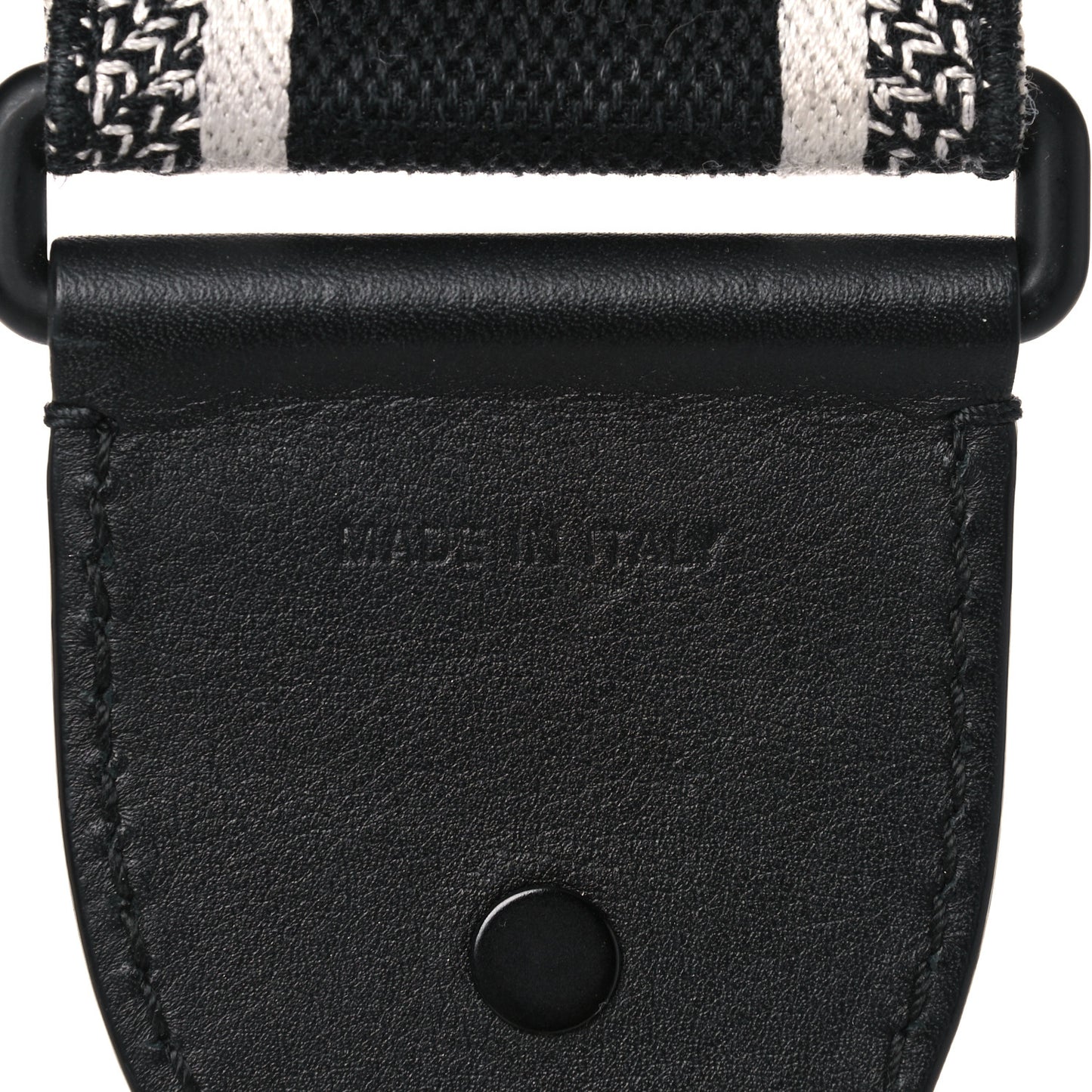 Canvas Embroidered Shoulder Strap Black Ultramatte