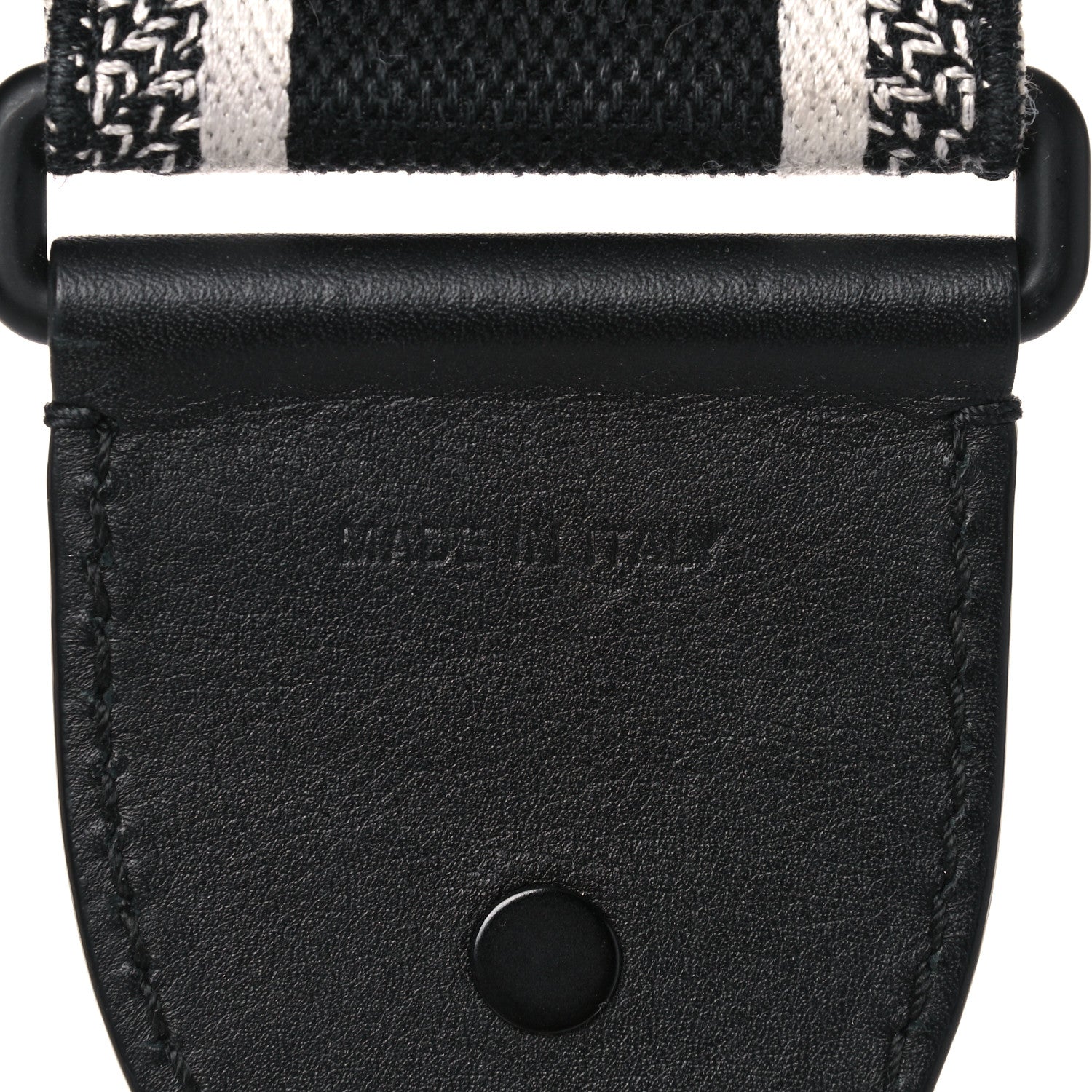 Christian Dior Canvas Embroidered Shoulder Strap Black Ultramatte 4 of 10