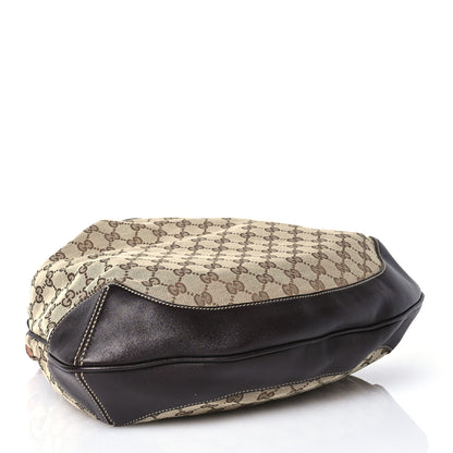 Gucci Monogram Medium Peggy Bamboo Top Handle Bag Dark Brown 4 of 10