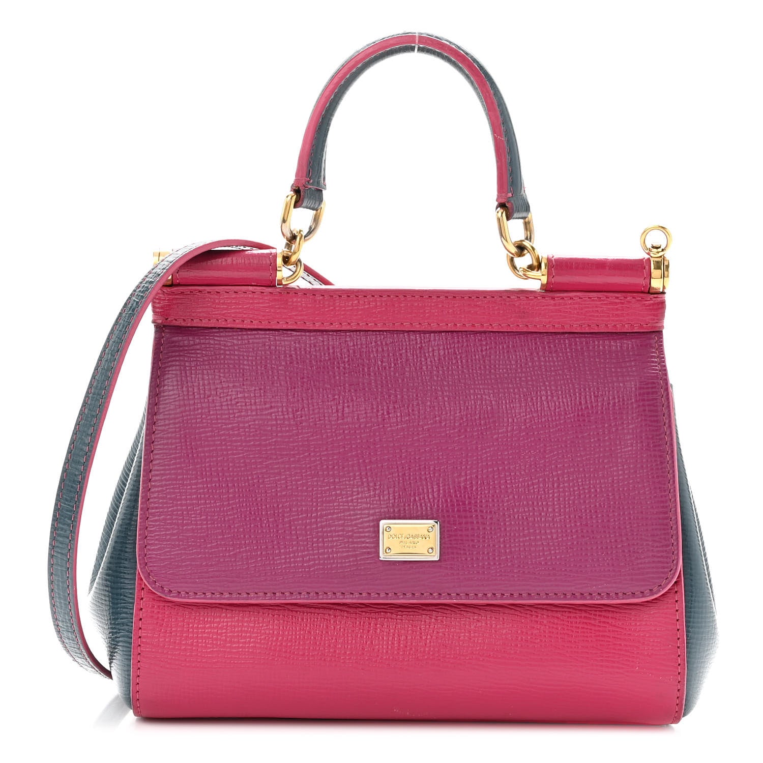 Dolce & Gabbana Dauphine Small Tricolor Miss Sicily Satchel Pink 1 of 10
