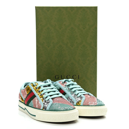 Gucci Sequin Web Matelasse Womens 1977 Tennis Sneakers 38 Multicolor 9 of 9