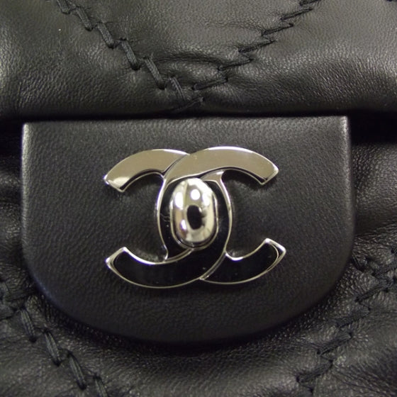 Chanel Lambskin Stitched Medium Flap Black 11 of 11