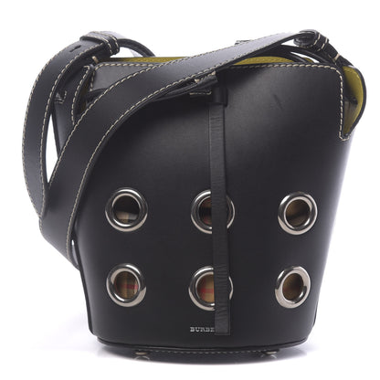 Burberry Calfskin Grommet Mini Bucket Bag Black 1 of 14
