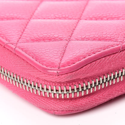 Chanel Caviar Quilted Large Gusset Zip Around Wallet Pink 12 of 16