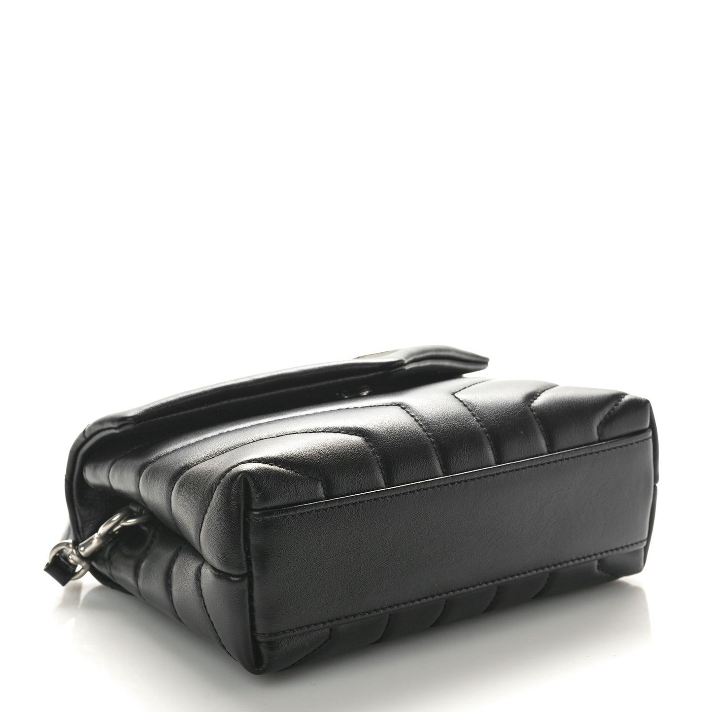 Calfskin Y Quilted Monogram Toy Loulou Crossbody Black