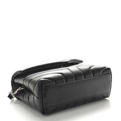 Saint Laurent Calfskin Y Quilted Monogram Toy Loulou Crossbody Black 4 of 10