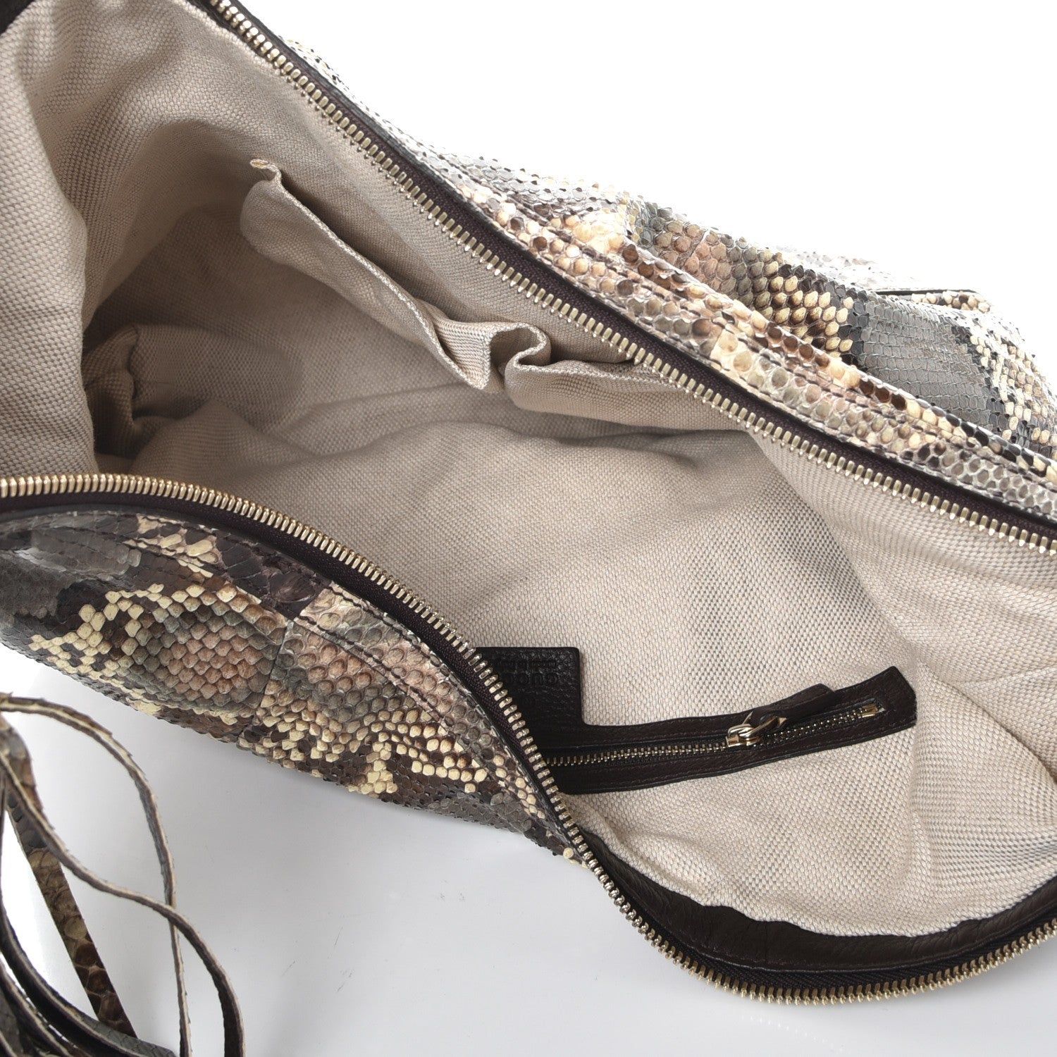 Gucci Python Medium Soho Chain Hobo Beige 5 of 7