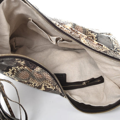 Gucci Python Medium Soho Chain Hobo Beige 5 of 7