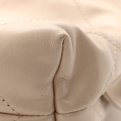 Chanel Shiny Calfskin Quilted Chanel 22 Backpack Beige 11 of 13