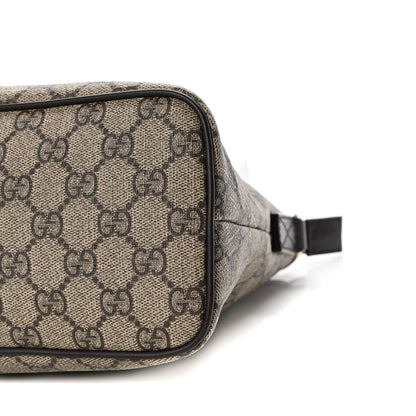 Gucci GG Supreme Monogram Small Zippered Tote Dark Brown 10 of 12