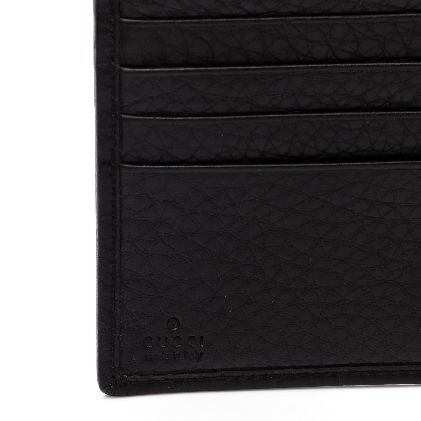 Calfskin Web Horsebit French Flap Wallet Black