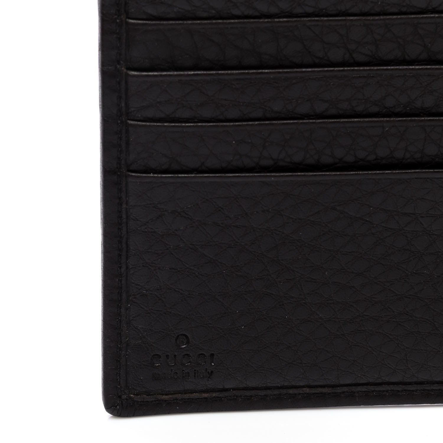 Gucci Calfskin Web Horsebit French Flap Wallet Black 4 of 5