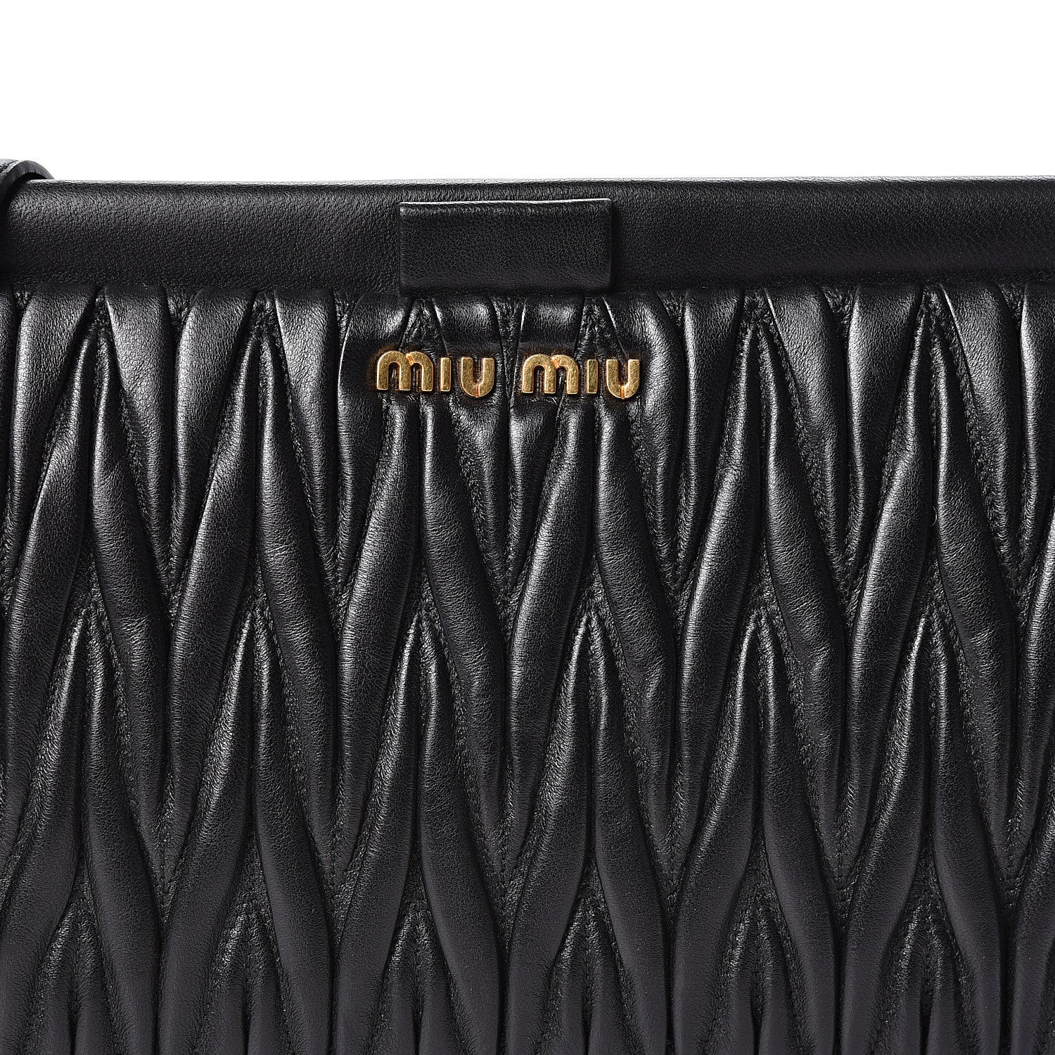 Miu Miu Nappa Matelasse Crossbody Clutch Black 6 of 8