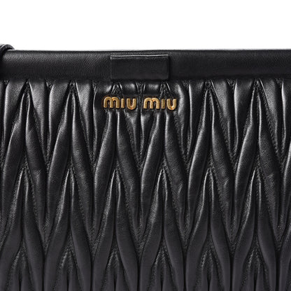 Miu Miu Nappa Matelasse Crossbody Clutch Black 6 of 8