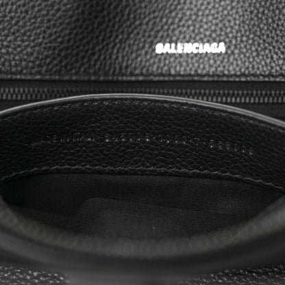 Balenciaga Supple Calfskin Rivet Small Ville Top Handle Bag Black 6 of 14