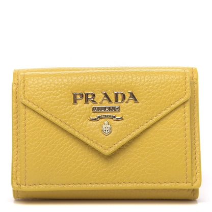 Prada Vitello Grain Small Tri-Fold Wallet Sole 1 of 7
