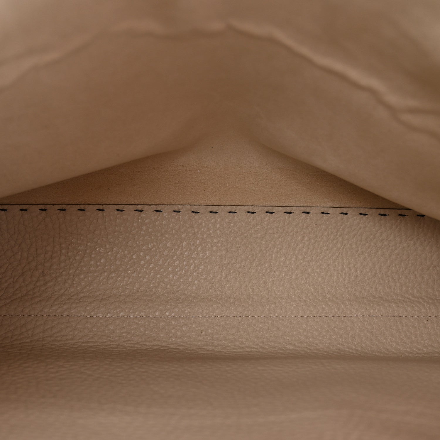 Fendi Cuoio Romano Selleria Bi-Color Large Peekaboo Iconic Satchel Asfalto Latte 5 of 10