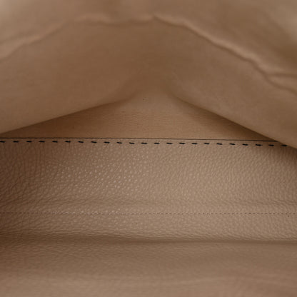 Fendi Cuoio Romano Selleria Bi-Color Large Peekaboo Iconic Satchel Asfalto Latte 5 of 10