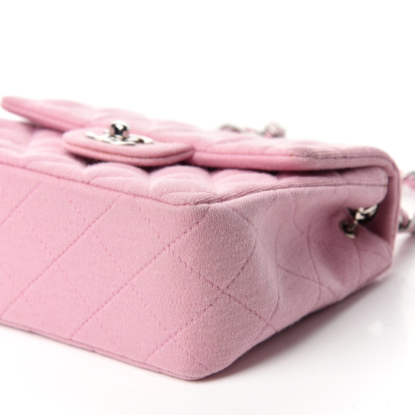 Jersey Quilted Mini Square Flap Pink