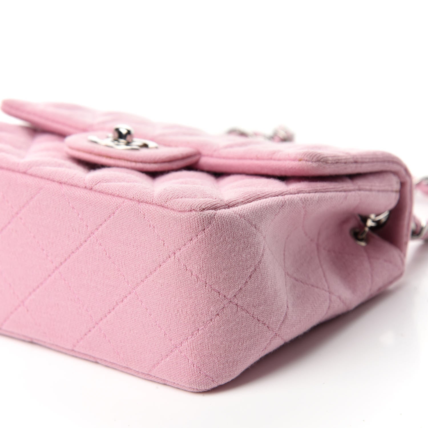 Chanel Jersey Quilted Mini Square Flap Pink 7 of 11