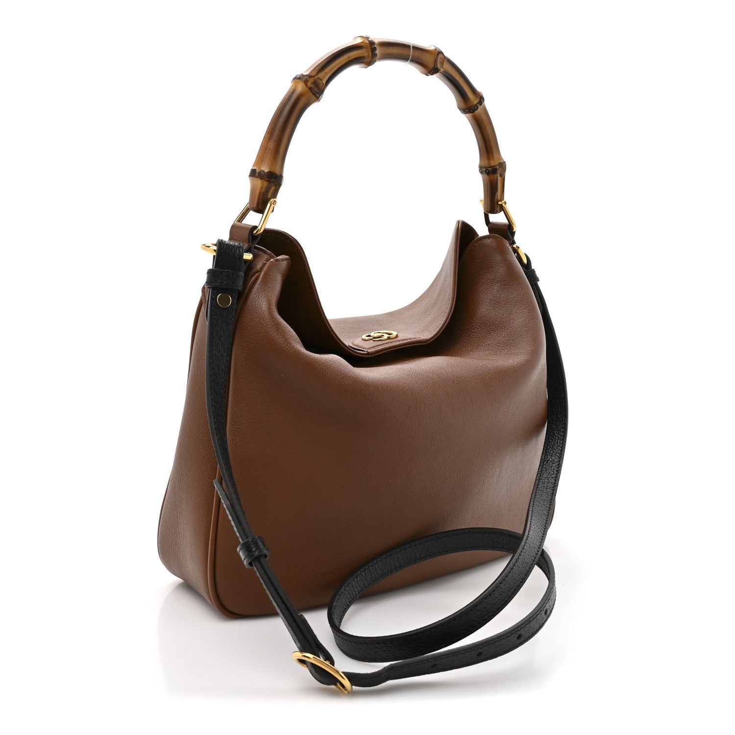 Gucci Softy Wonka Textured Dollar Calfskin Medium Diana Shoulder Bag Cuir Black 3 of 12