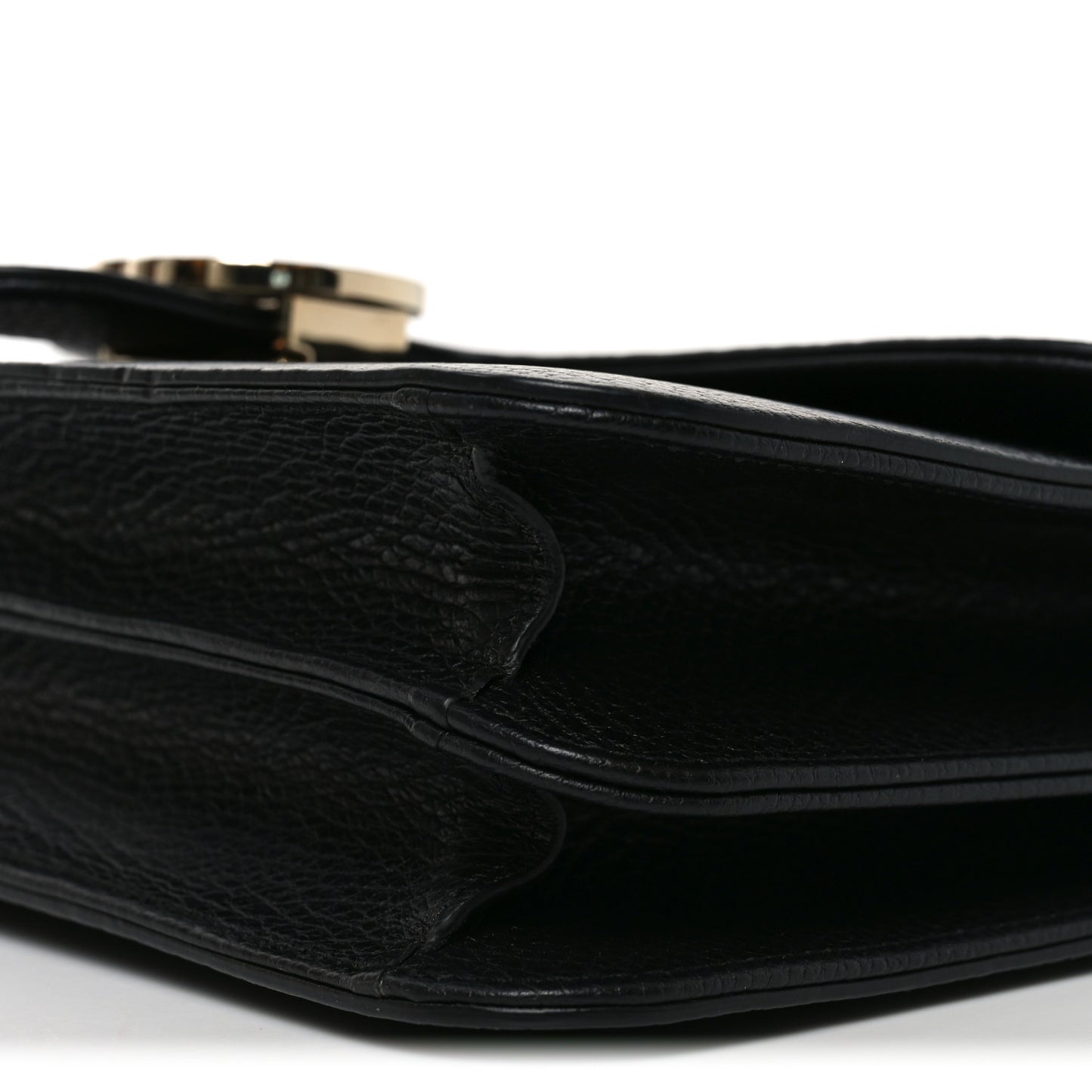 Dollar Calfskin Interlocking G Shoulder Bag Black
