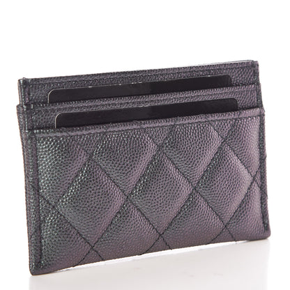 Chanel Iridescent Caviar Quilted Card Holder Black 3 of 9