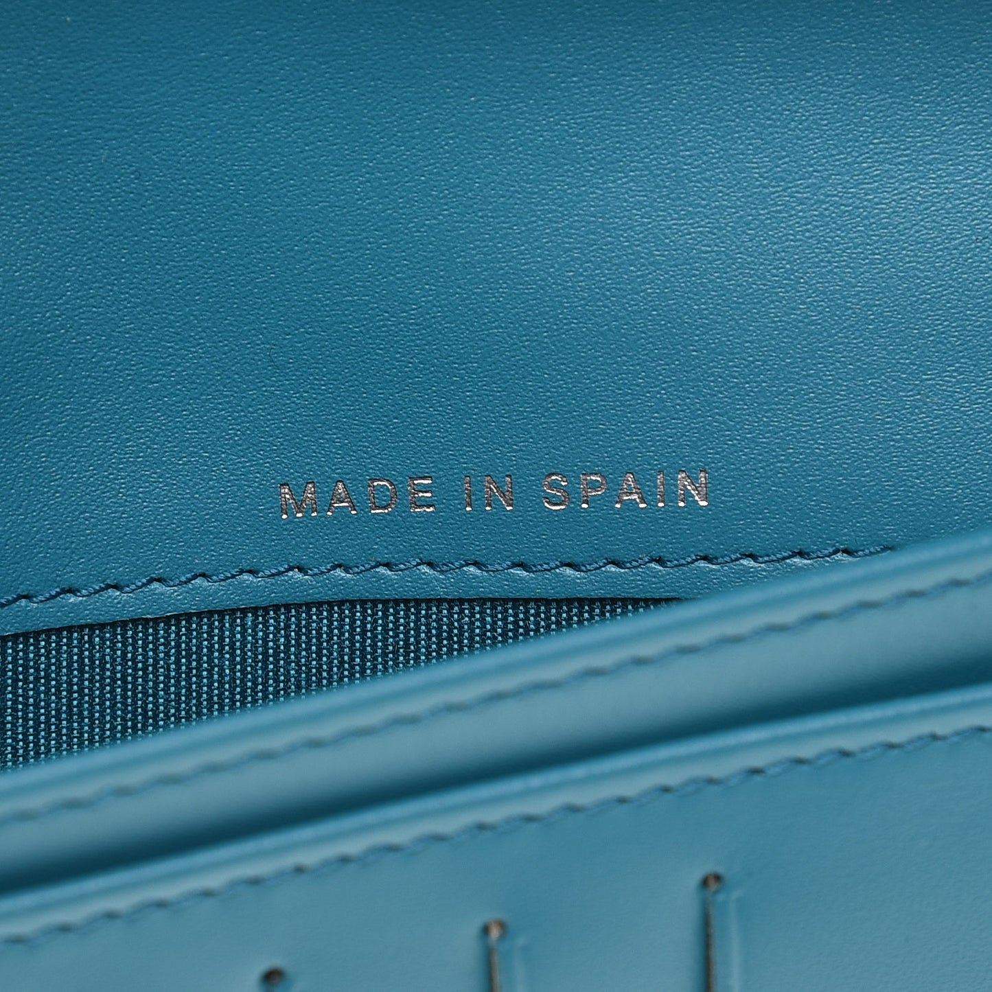 Patent Calfskin Quilted Yen Reissue Wallet Blue