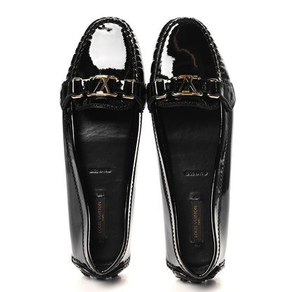 Louis Vuitton Patent Calfskin Oxford Loafers 40 Black 2 of 9