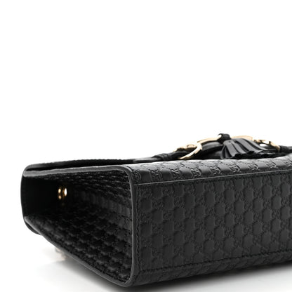 Gucci Microguccissima Medium Emily Chain Shoulder Bag Black 9 of 10
