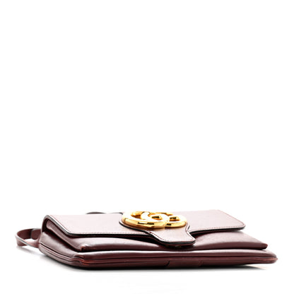 Gucci Vitello Palmellato Lux Small Arli Flap Shoulder Bag Vintage Bordeaux 4 of 14