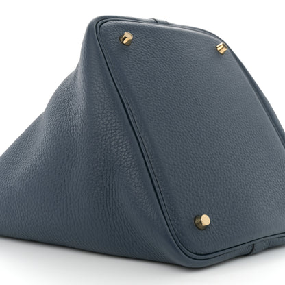 Hermes Taurillon Clemence Picotin Lock 22 MM Bleu De Prusse 9 of 11