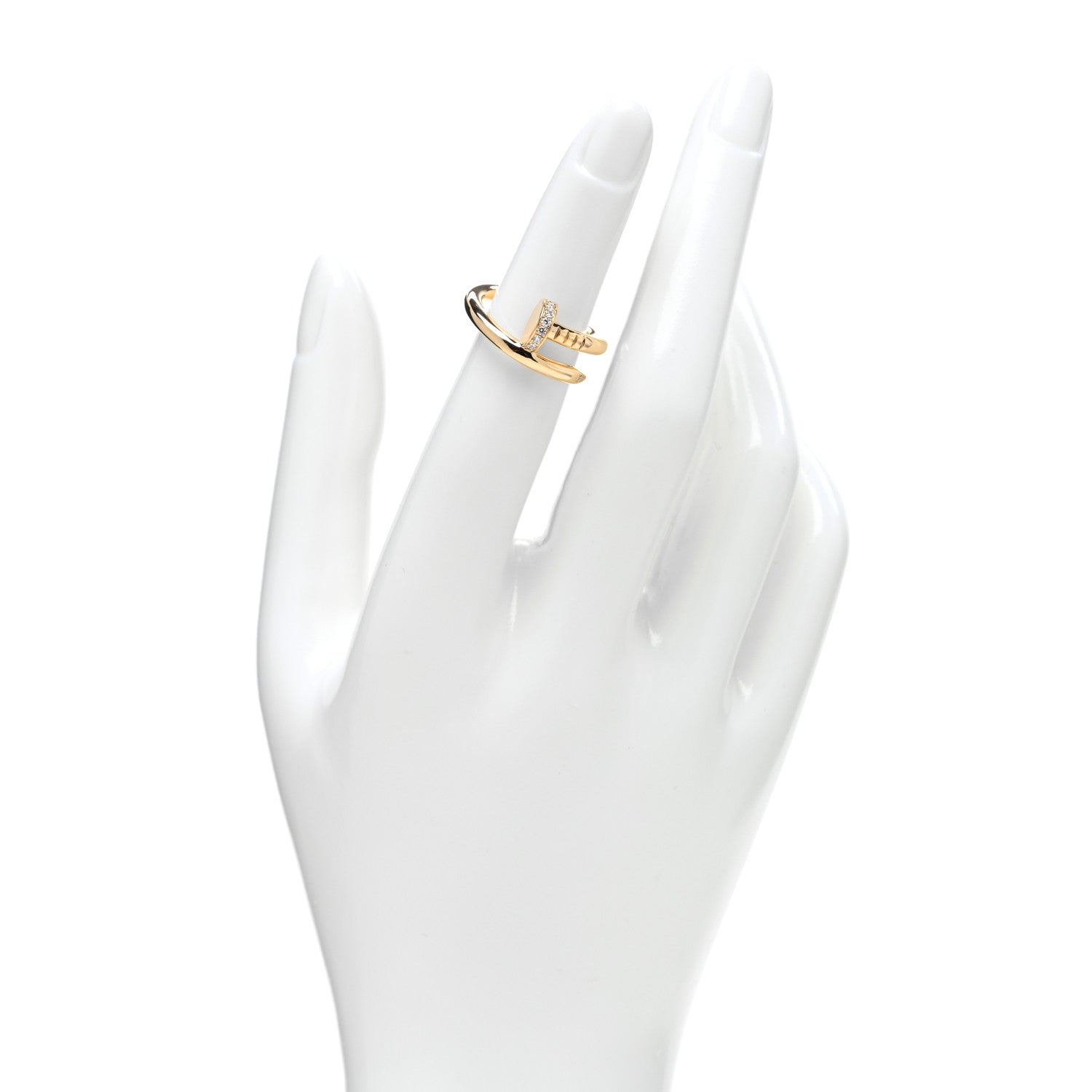Cartier 18K Yellow Gold Diamond Juste Un Clou Ring 50 5.25 2 of 5