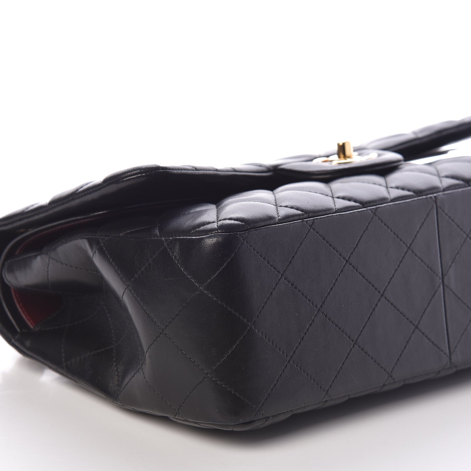 Chanel Lambskin Quilted Jumbo Double Flap Black 8 of 10