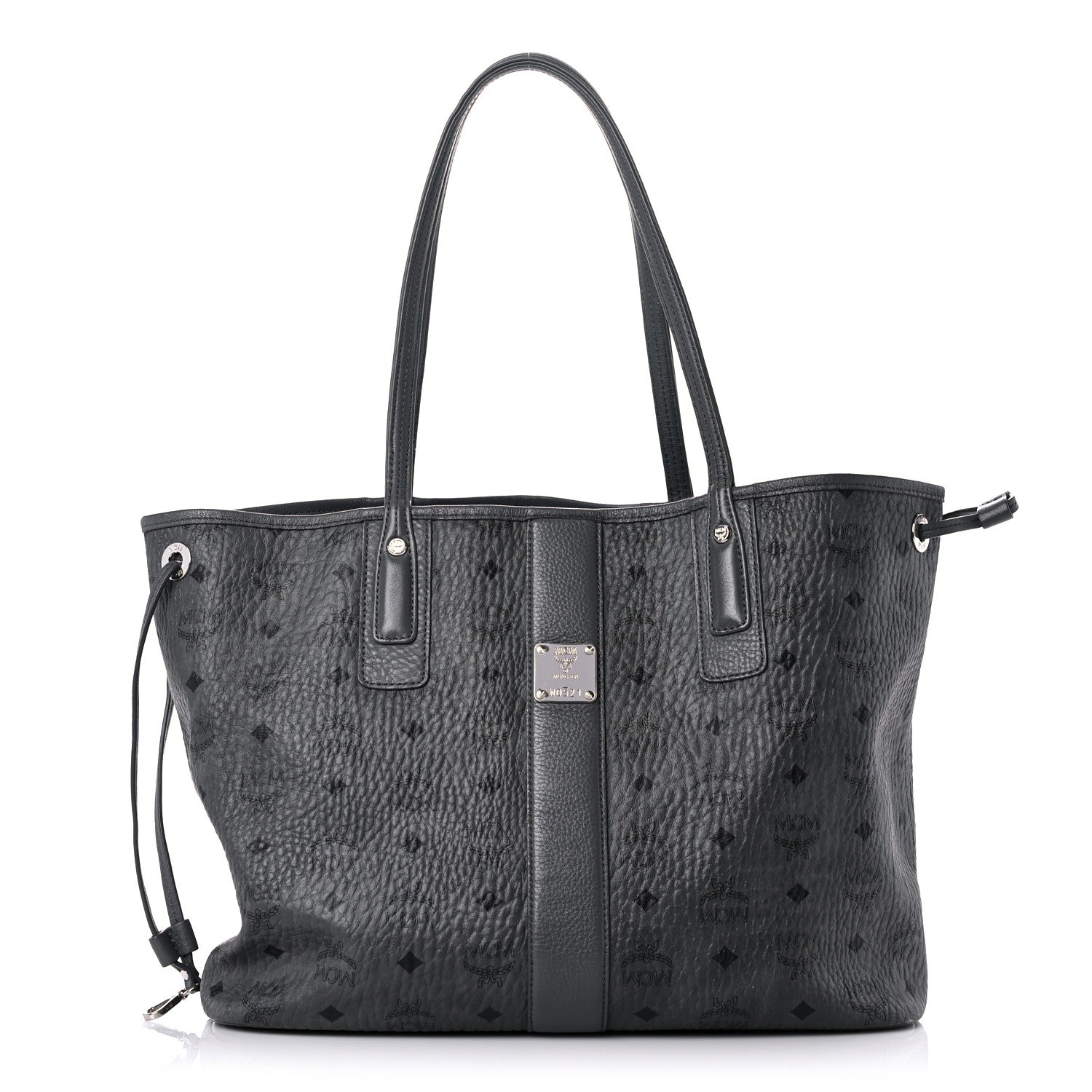 MCM Visetos Large Liz Reversible Shopper Tote Grey 1 of 19
