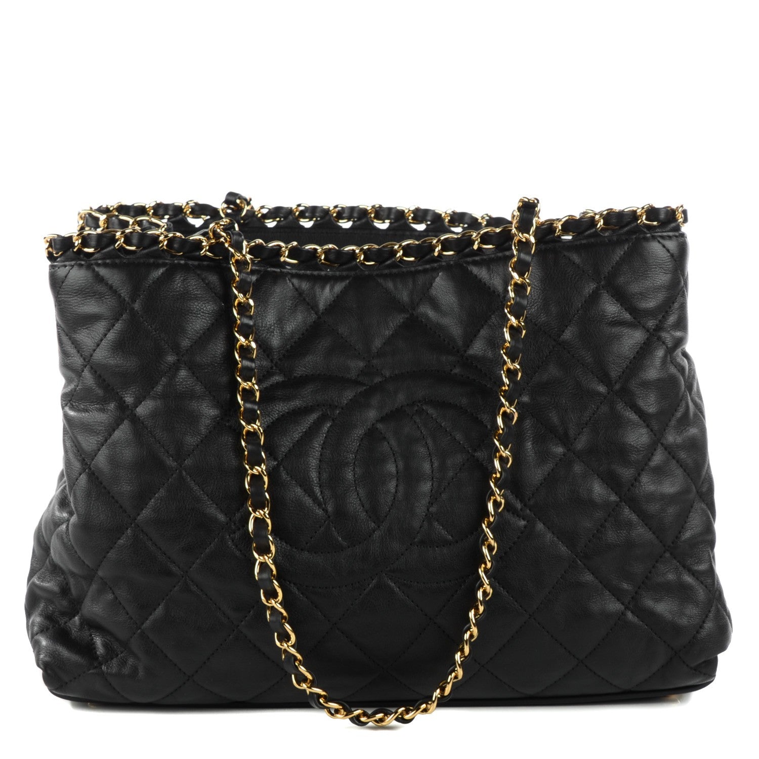 Chanel Calfskin Small Chain Me Tote Black 1 of 7